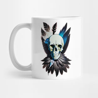 skull with feathers Mug